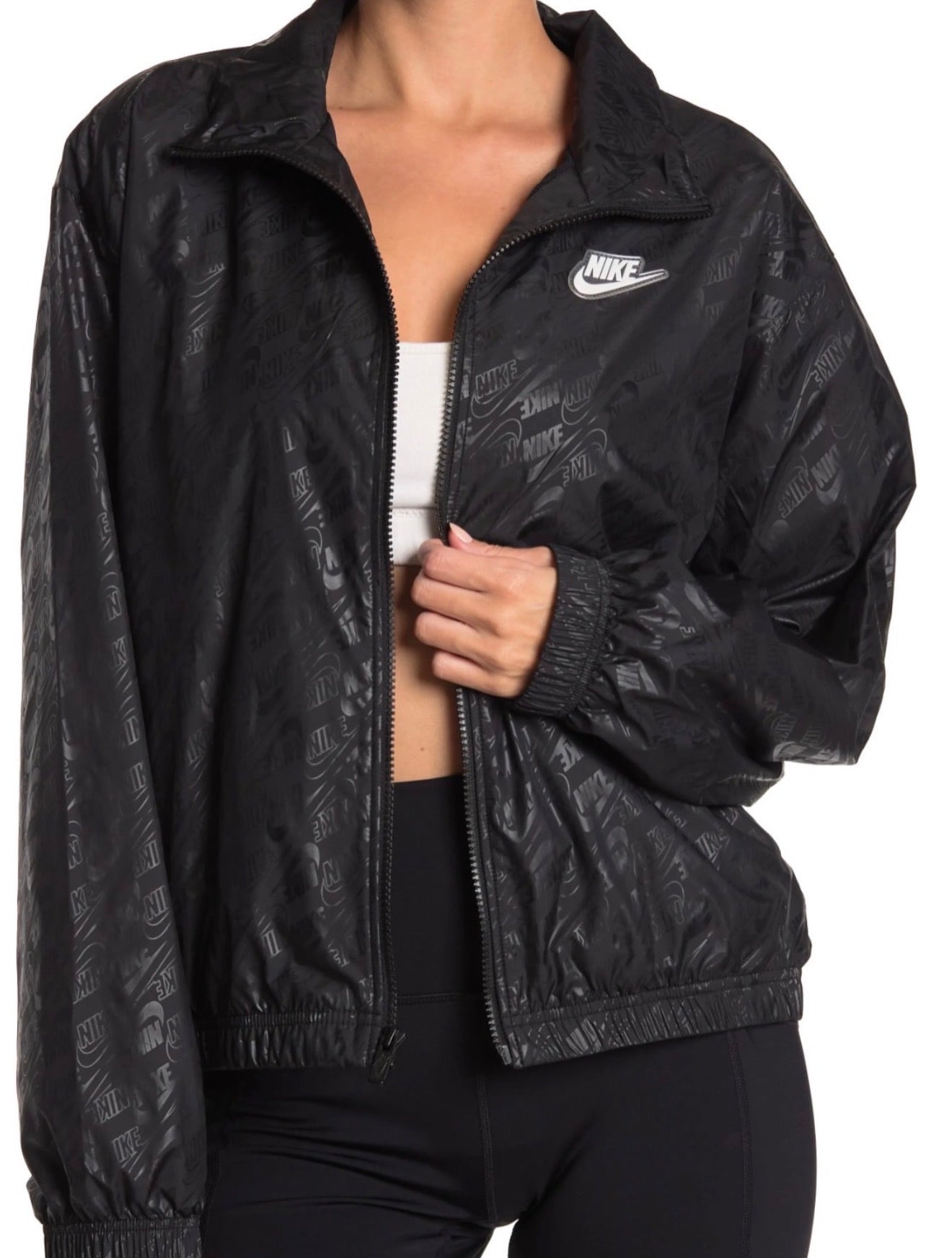 Nike swoosh windbreaker jacket