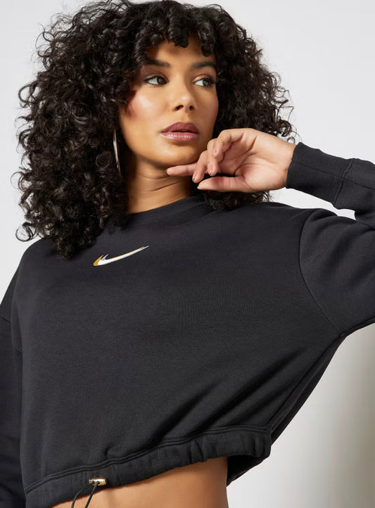 Nike cropped fleece crewneck