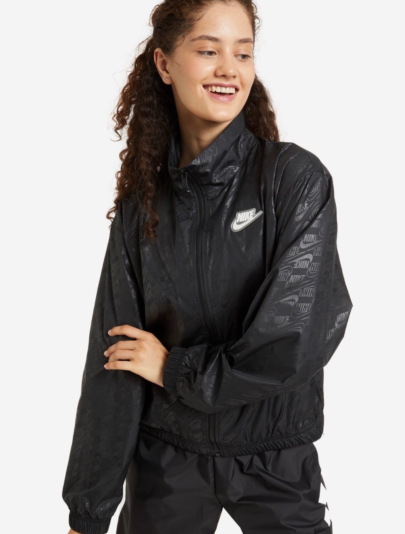 Nike swoosh windbreaker jacket