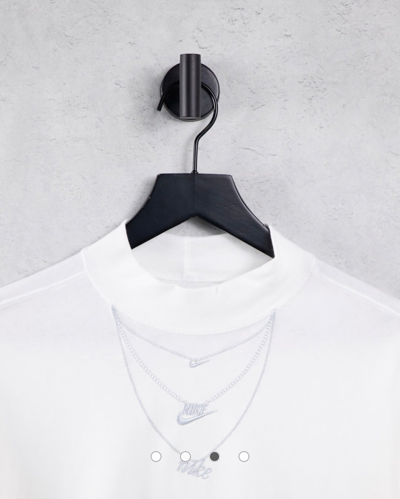 Nike necklace detail mock-neck long sleeve