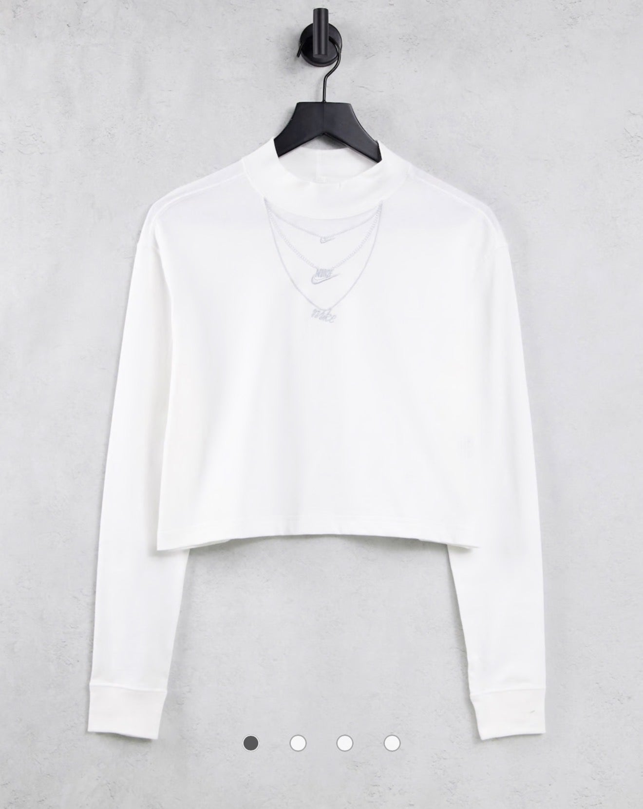 Nike necklace detail mock-neck long sleeve