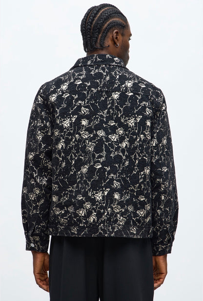 Relaxed Textured Bomber Jacket