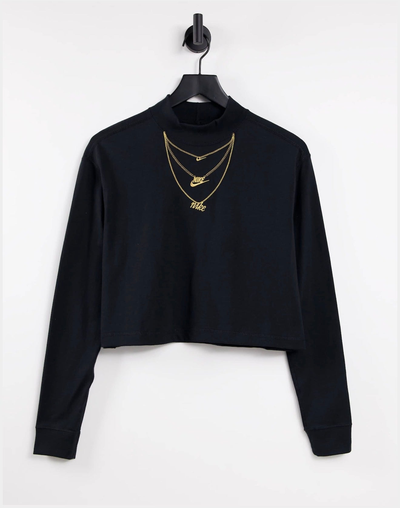 Nike necklace detail mock-neck long sleeve