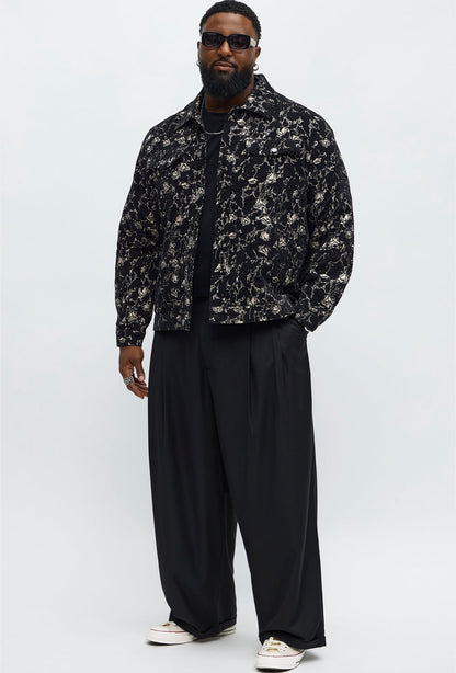 Relaxed Textured Bomber Jacket