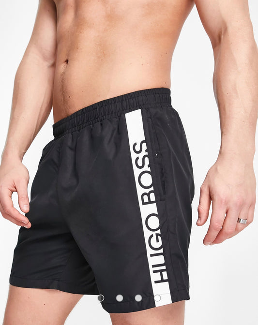 Hugo Boss dolphin swim shorts in black
