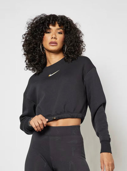 Nike cropped fleece crewneck