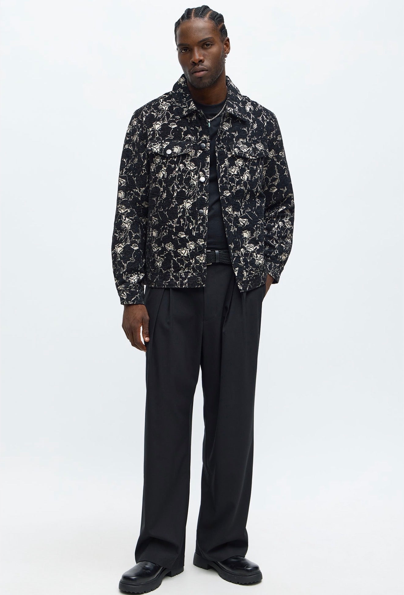 Relaxed Textured Bomber Jacket