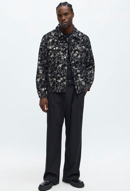 Relaxed Textured Bomber Jacket