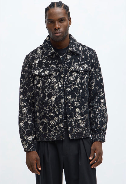 Relaxed Textured Bomber Jacket