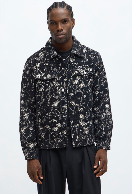 Relaxed Textured Bomber Jacket