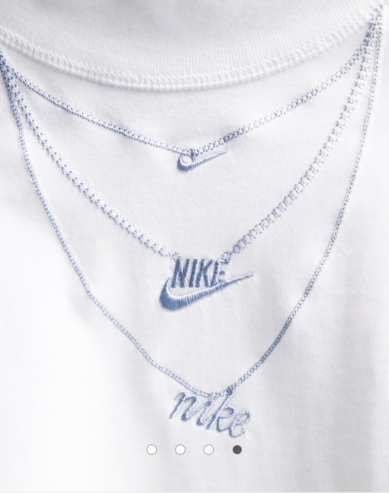 Nike necklace detail mock-neck long sleeve