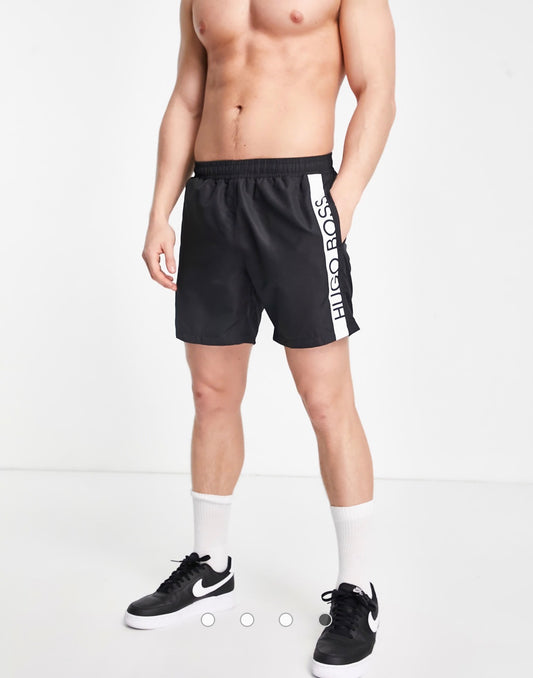 Hugo Boss dolphin swim shorts in black